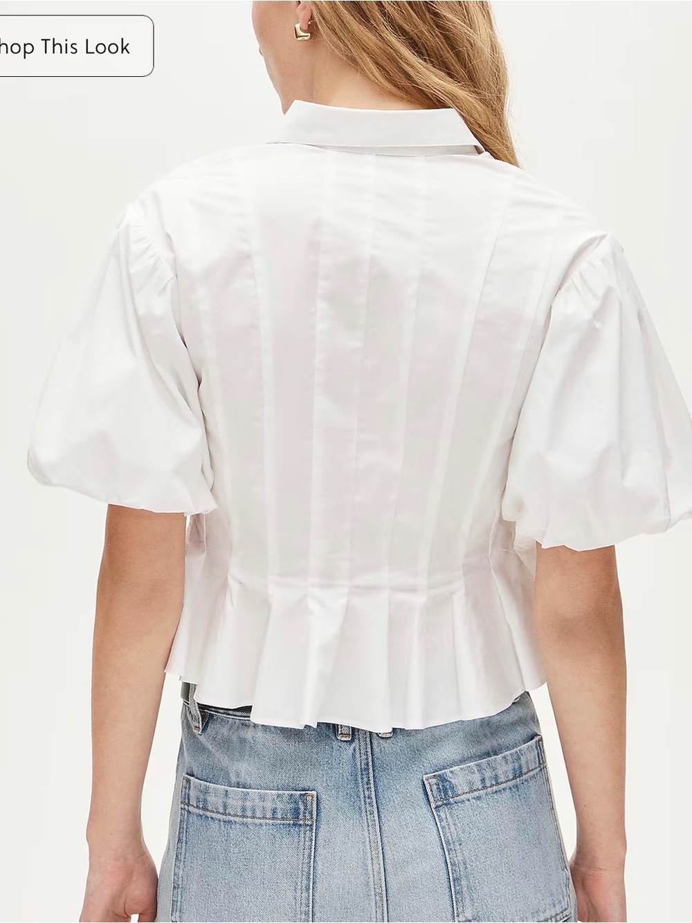 J CREW SIZE 00 Puff-sleeve button-up shirt CT093 $128 - Picture 4 of 12